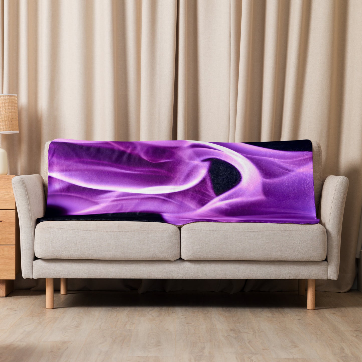 Purple Swirl Sherpa blanket