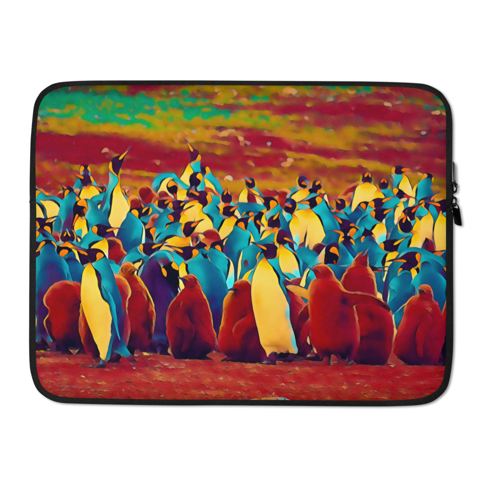 King Penguins & Chicks Laptop Sleeve